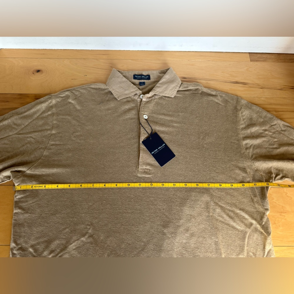 Peter Millar Men's Polo in Light Tan - Picture 3 of 6